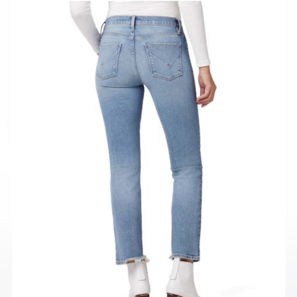 Hudson Jeans “Nico” Frayed Hem Light Wash Denim Size 27